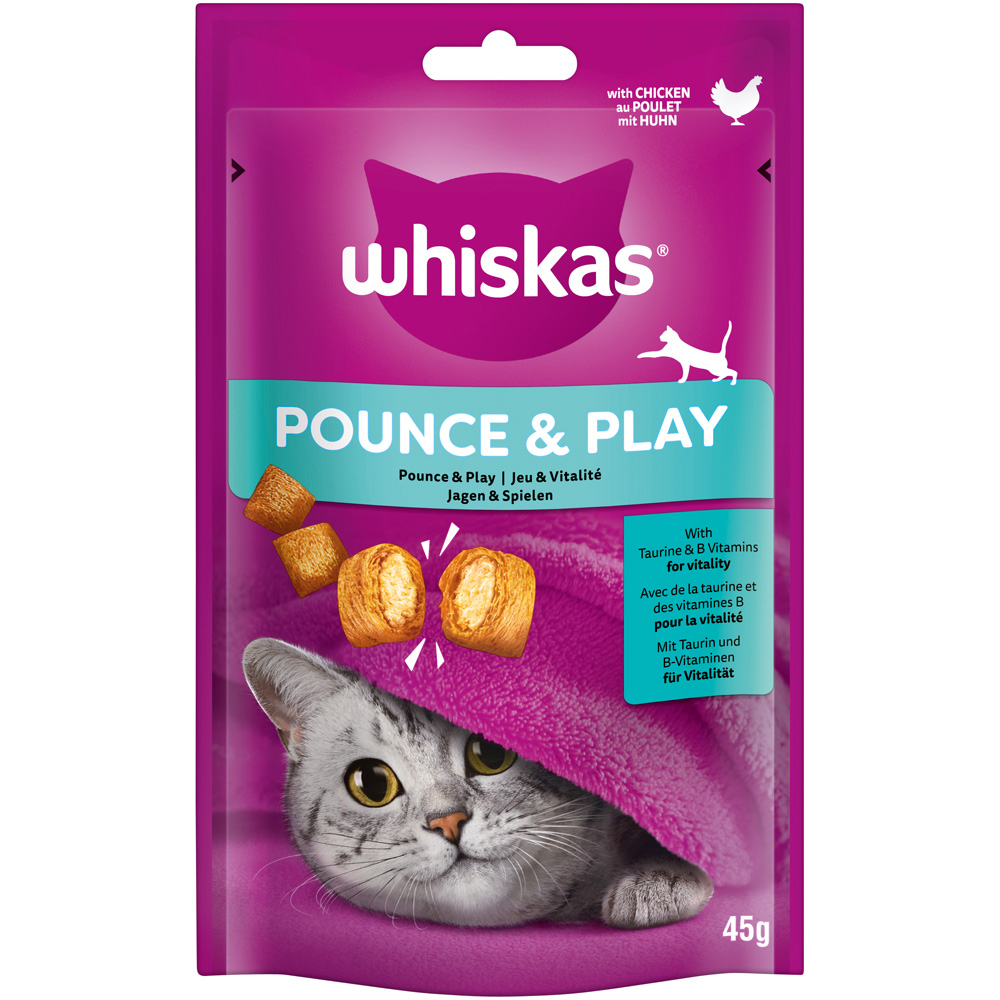 45 g Whiskas Snacks Pounce & Play Kip kattensnacks