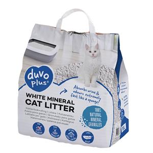 Duvo+ White mineral kattenbakvulling 10L