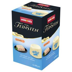 6 x 100 g Animonda Vom Feinsten Adult à la Panna Cotta met Zalm kattenvoer nat