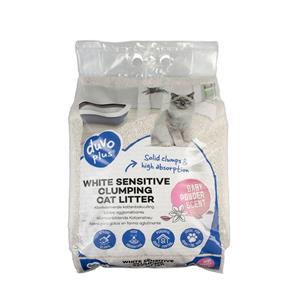 Duvo+ Kattenbakvulling White sensitive babypoeder 12KG