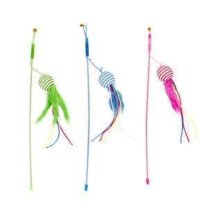 Duvo+ Speelhengel Gevederde Bal Mix 46cm