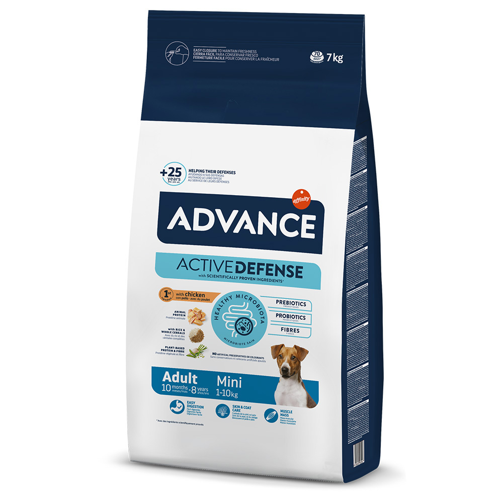 Advance Mini Adult met kip en rijst hondenvoer 2 x 7 kg