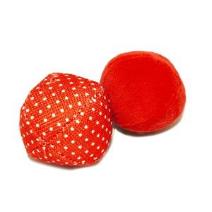 Duvo+ Retro rode ballen uni & stippen 2 stuks