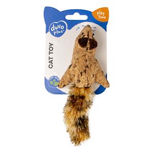 Duvo+ Cork eekhoorn met grote pluche staart
