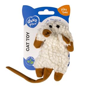 Duvo+ Cushy knisper muis Bruin/wit