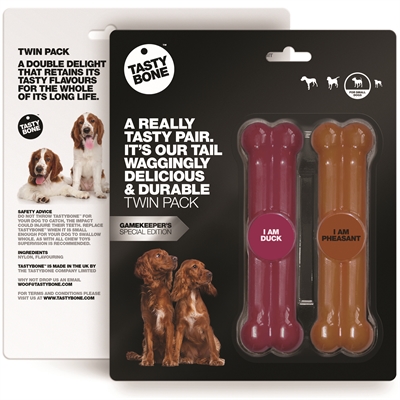 vandermeer TASTY BONE TWINPACK DUCK / PHEASANT 15X4X2,5 CM