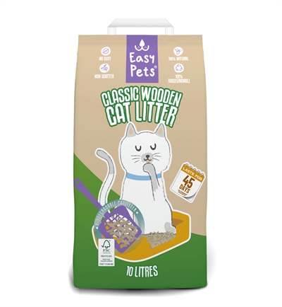 Easypets biodegradable houtkorrels kattenbakvulling