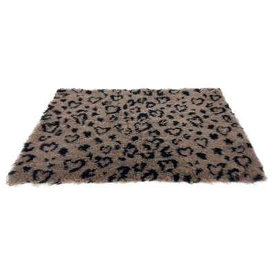 Martin vetbed print luipaardprint beige / zwart gerecycled