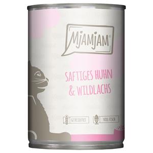 6x400g MjAMjAM Sappige kip en wilde zalm nat kattenvoer