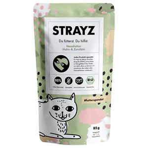 STRAYZ 6x 85g  Bio Pouch Kip & Courgette Nat Kattenvoer