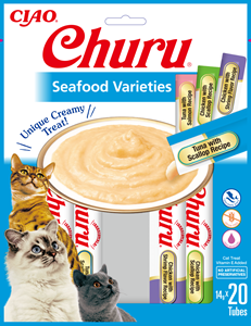 INABA Churu kat Multipack Vis en Schaaldieren - 20 stuks