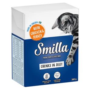 Smilla Hapjes in Gelei 6 x 380 g Kattenvoer - Kip & Kalkoen in Gelei