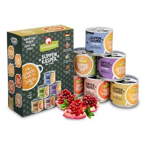 Granatapet 6x140g  Soup Paws Smaakpakket Hondenvoer Nat