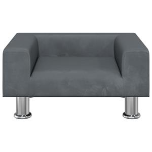 VidaXL Hondenmand 50x40x26,5 cm fluweel donkergrijs