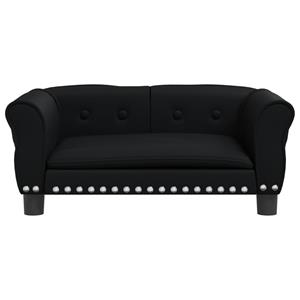 VidaXL Hondenmand 70x45x30 cm kunstleer zwart