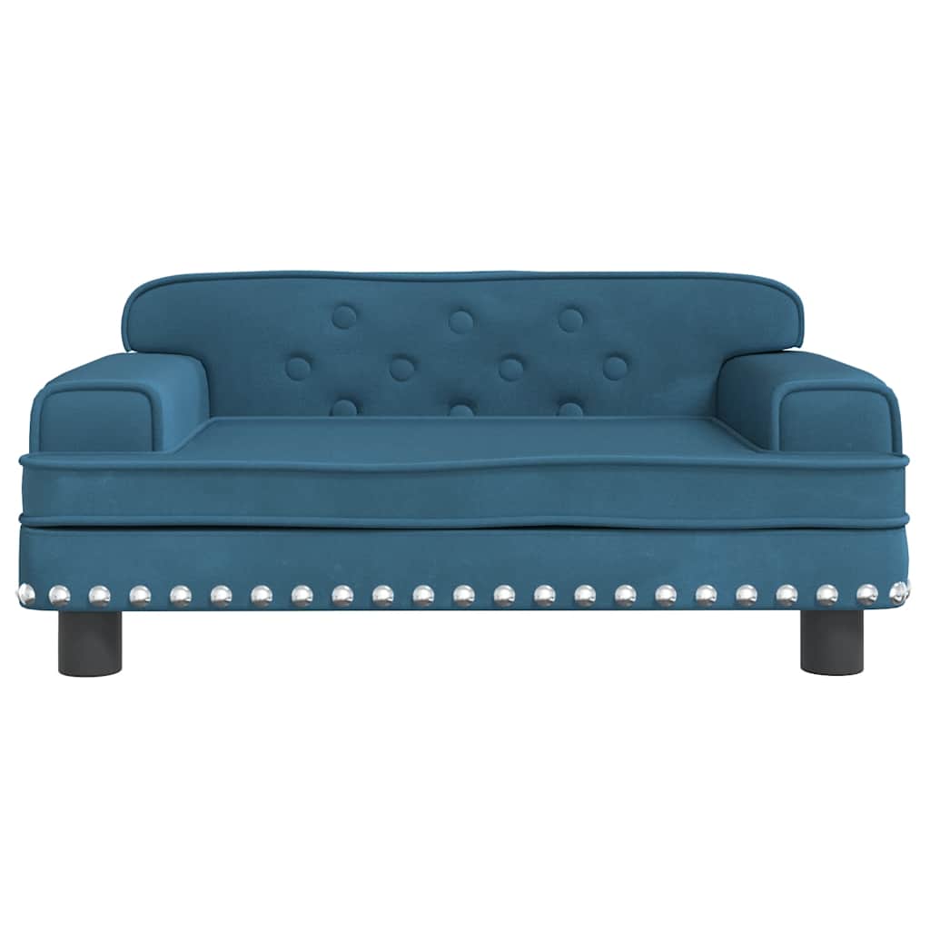 vidaXL Hondenmand 70x45x30 cm fluweel blauw