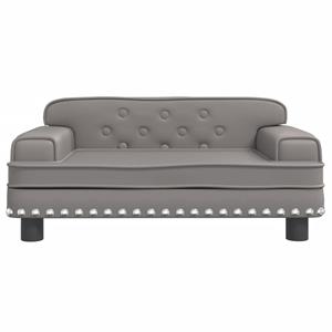 vidaxl Hondenmand 70x45x30 cm kunstleer grijs