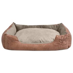 vidaxl Hondenbed kussen PU-kunstleer maat XXL beige