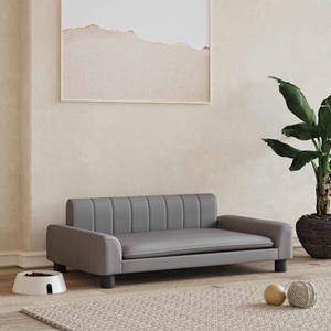 vidaxl Hondenmand 90x53x30 cm kunstleer grijs
