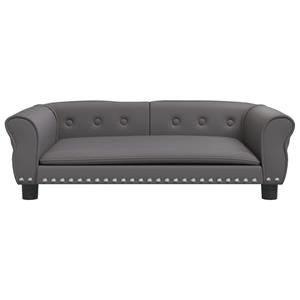 vidaxl Hondenmand 95x55x30 cm kunstleer grijs