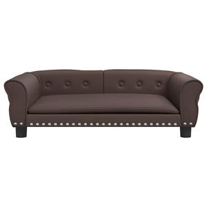 vidaXL Hondenmand 95x55x30 cm kunstleer bruin