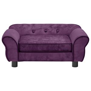 vidaxl Hondenbank 72x45x30 cm pluche bordeauxrood