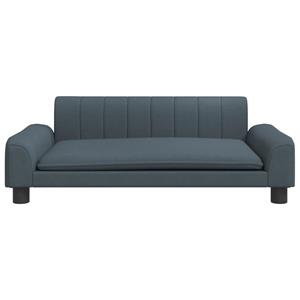 vidaxl Hondenmand 90x53x30 cm stof donkergrijs