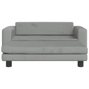vidaxl Hondenmand met verlengstuk 100x50x30 cm fluweel lichtgrijs