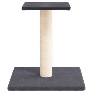 VidaXL Krabpaal met platform 38 cm donkergrijs
