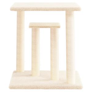 VidaXL Krabpaal met platforms 50 cm crèmekleurig