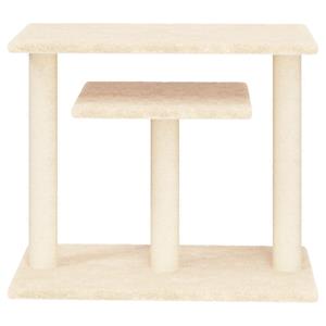 VidaXL Krabpaal met platforms 62,5 cm crèmekleurig