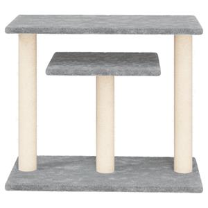 VidaXL Krabpaal met platforms 62,5 cm lichtgrijs