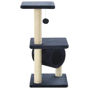 VidaXL Kattenkrabpaal met sisal krabpalen 65 cm donkerblauw