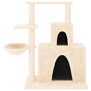 VidaXL Kattenmeubel met sisal krabpalen 83 cm crèmekleurig