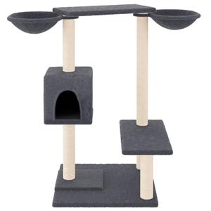 VidaXL Kattenmeubel met krabpalen 82 cm donkergrijs