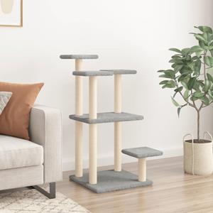 VidaXL Krabpalen met platforms 98,5 cm lichtgrijs