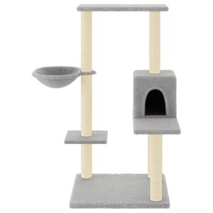 vidaXL Kattenmeubel met sisal krabpalen 95 cm lichtgrijs