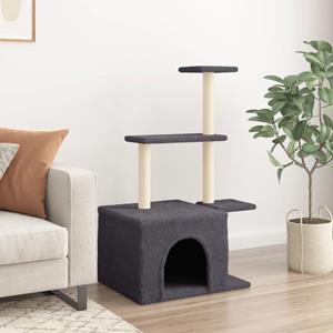 VidaXL Kattenmeubel met sisal krabpalen 110 cm donkergrijs