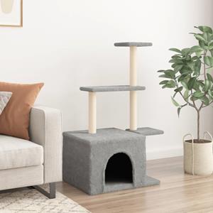 VidaXL Kattenmeubel met sisal krabpalen 110 cm lichtgrijs