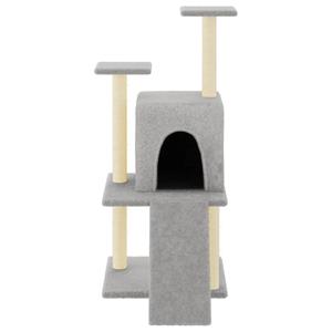 VidaXL Kattenmeubel met sisal krabpalen 110 cm lichtgrijs