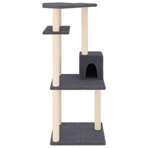 vidaXL Kattenmeubel met sisal krabpalen 123 cm donkergrijs