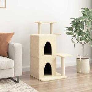 VidaXL Kattenmeubel met sisal krabpalen 97 cm crèmekleurig