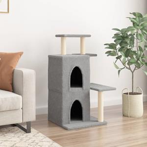 VidaXL Kattenmeubel met sisal krabpalen 97 cm lichtgrijs