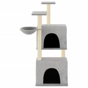 VidaXL Kattenmeubel met sisal krabpalen 122 cm lichtgrijs