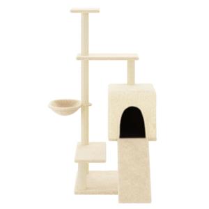 vidaXL Kattenmeubel met sisal krabpalen 130,5 cm crèmekleurig