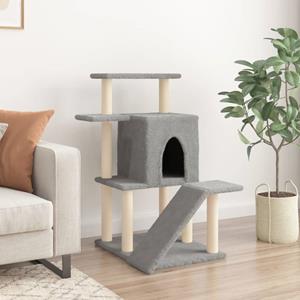 VidaXL Kattenmeubel met sisal krabpalen 97 cm lichtgrijs