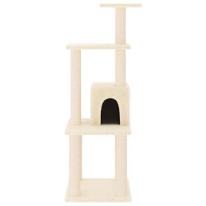 VidaXL Kattenkrabpaal met sisal krabpalen 105 cm crèmekleurig