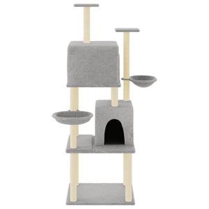 VidaXL Kattenmeubel met sisal krabpalen 180 cm lichtgrijs