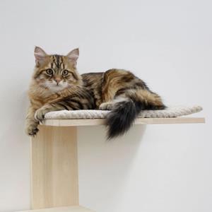 Kerbl Pet Houten muurkrabpaal voor katten natuur/grijs