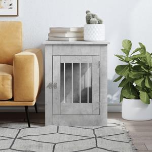Hundekäfig im Möbelstil Betongrau 55x80x68 cm Holzwerkstoff vidaXL446283